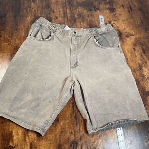 DINER MEN'S SHORTS BROWN‎ SIZE 38 DENIUM CANVAS BERMUDA OUTDOOR WORK (READ)